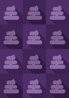 Poop Icons Art Purple 4