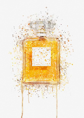 Perfume bottle watercolor