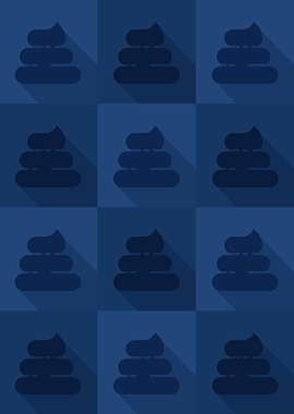 Poop Icons Art Blue 6