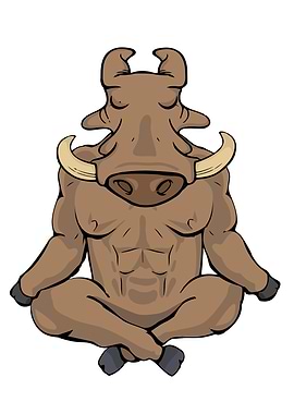 Warthog Gift Meditate Yoga