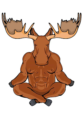 Moose Lover Meditate Yoga