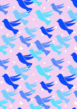 Abstract birds pattern