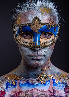 Creative podium makeup in