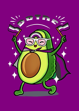 Asexual Avocado Ace Pride
