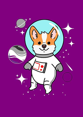 Corgi Space Asexual Pride