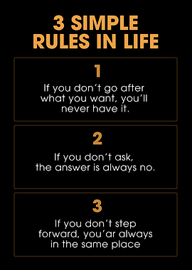 3 simple rules in life