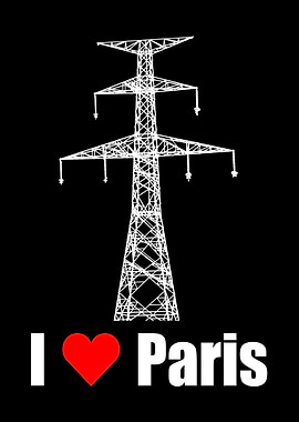 I Love Paris Eiffel Tower