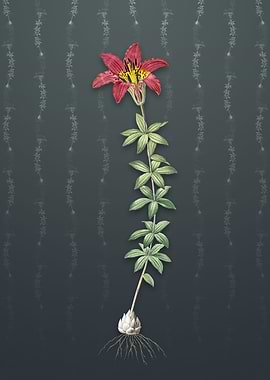 Wood Lily on Slate Gray