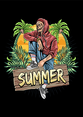 Skeleton Summer Beach