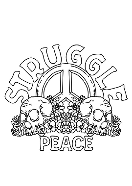 skull peace art