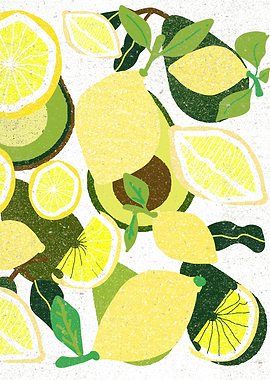 Lemon Fruits and Avocados
