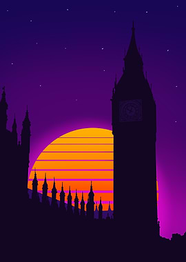 Big Ben Retro Neon Light