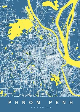 PHNOM PENH Map CAMBODIA