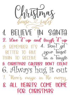 Christmas House Rules