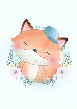 Cute Fox Portrait