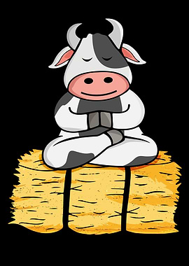Cow Lover Gift Relax Yoga