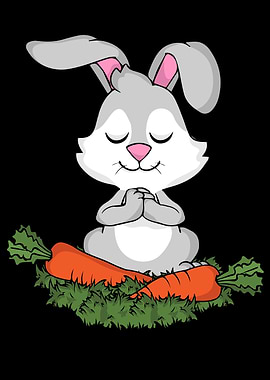 Rabbit Yoga Bunny Meditate