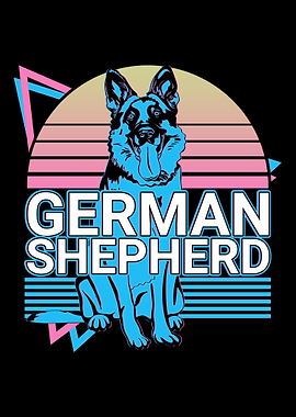 German Shepherd Retro