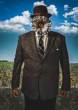 Bowler Hat Man Daisy