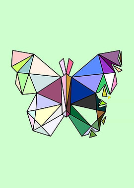 low poly butterfly