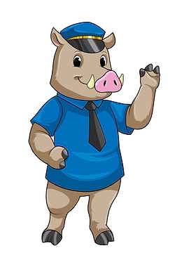 Boar Police Police hat