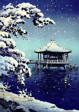 Snow at Ukimido Katada