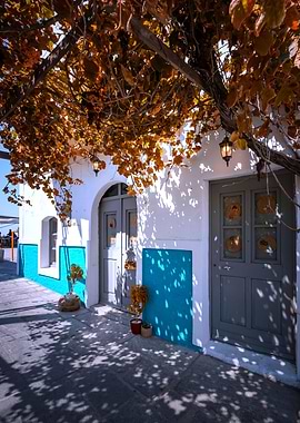 Travel to a Greek island