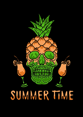 fruit skull pineapple