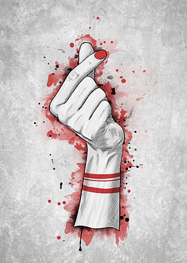 LOVE Hand splash abstract