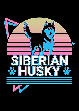 Siberian Husky Retro
