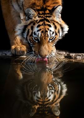 Tiger reflection