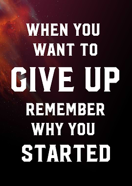 never give up