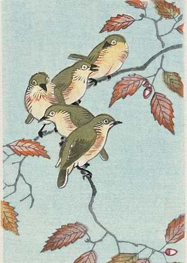 Birds on a branch 1900