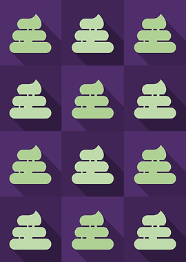 Poop Icons Art Purple 5