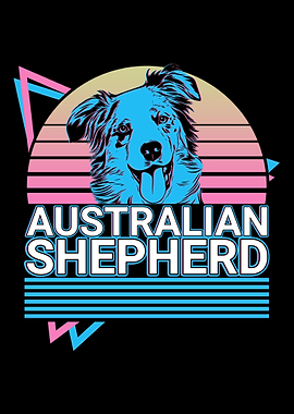 Australian Shepherd Retro