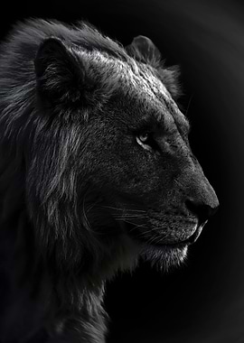 black lion king poster