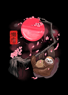 Sloth at Cherry Blossoms