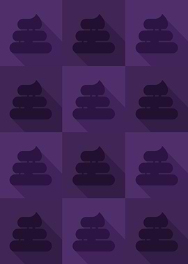 Poop Icons Art Purple 6