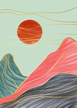 Abstract Mountain art