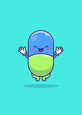 Cute Capsule Pill Medicine