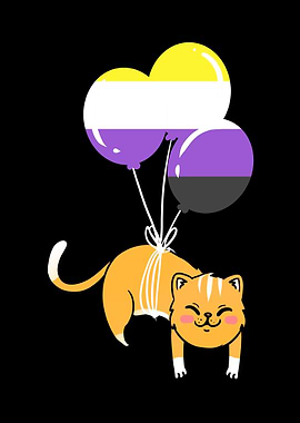 Cat Balloon Nonbinary