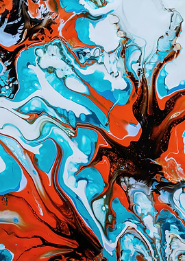 Abstract acrylic painting