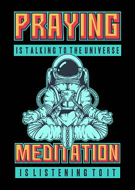 astronaut doing meditation