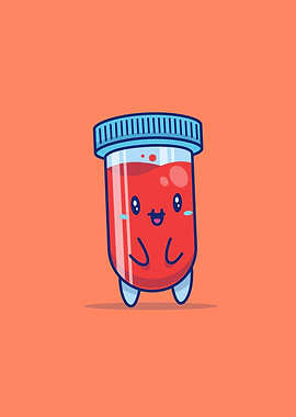 Cute Blood Liquid In Tube