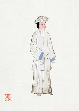 Woman in Mourning Robe