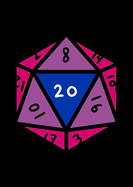Bisexual D20 Dice