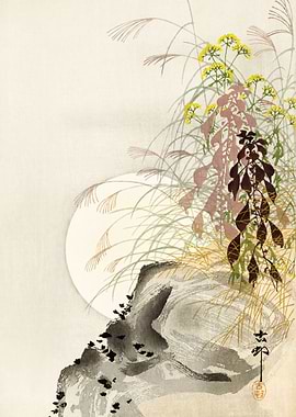 Grass and full moon 1900