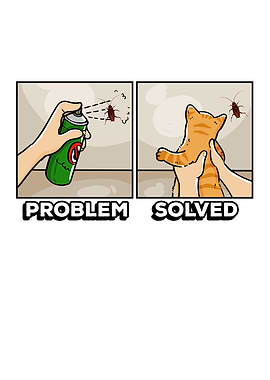 Problem is Solved Cute Cat