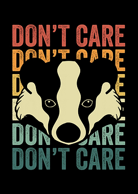 Dont care badger retro