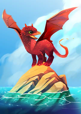 Almandin the red dragon